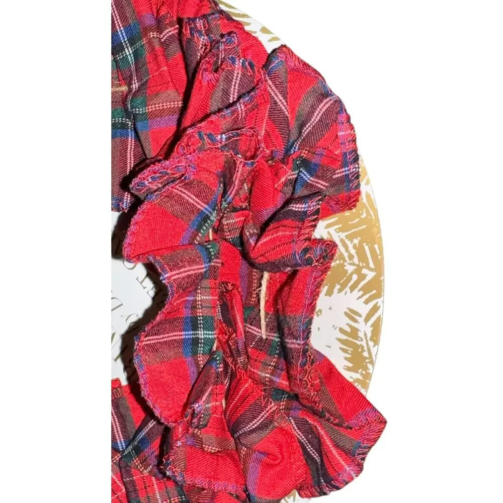 Trimsetter By‎ Dillard's Red Plaid Garland Christmas Tree Holiday 5 Feet NEW